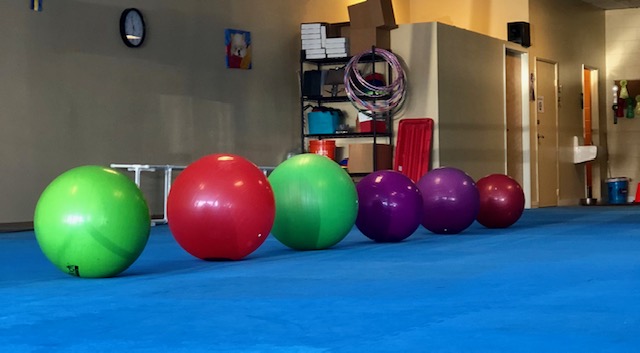 Photo of 6 different sized fitness balls